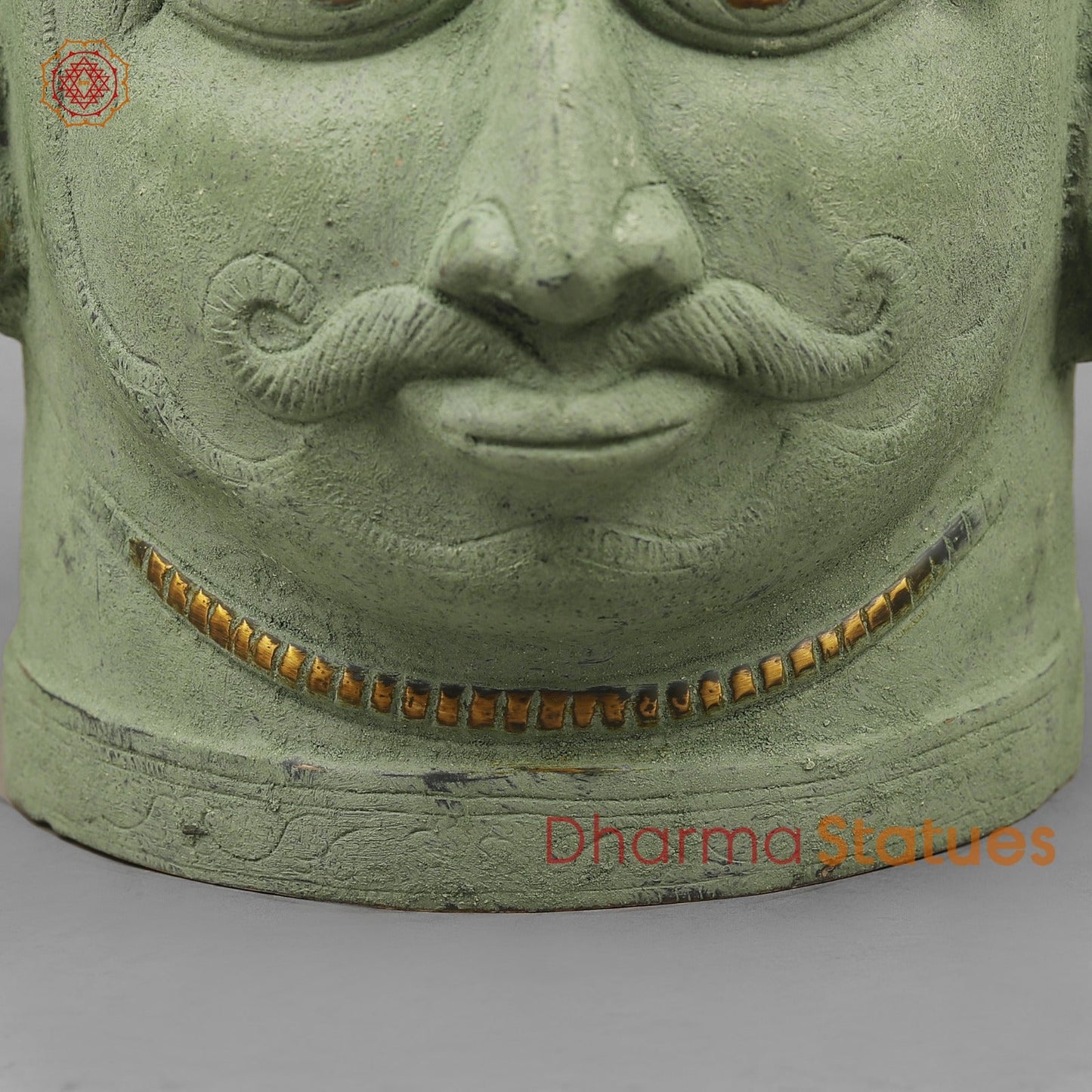 Brass Shiva,Parwati Head, Patina Finish 11.5”