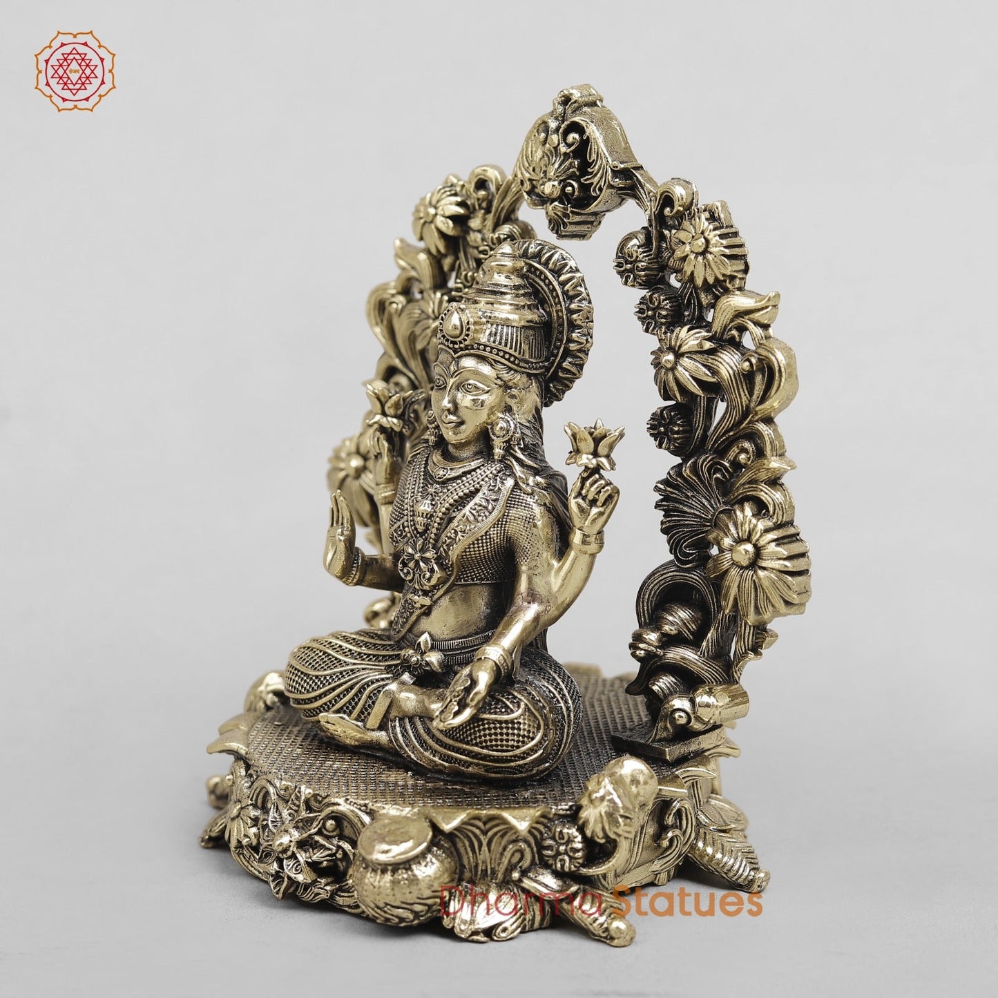 Brass Lakshmi Seated Fine With Arch 5”