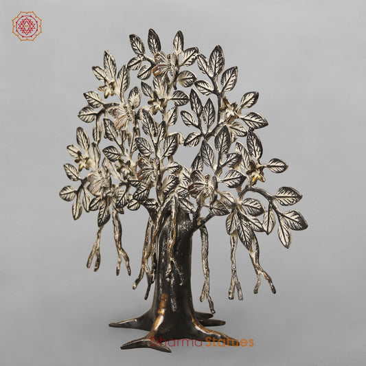 Brasa Tree Of Life (Kalpvriksh) Fine, Antique Copper Finish 13”