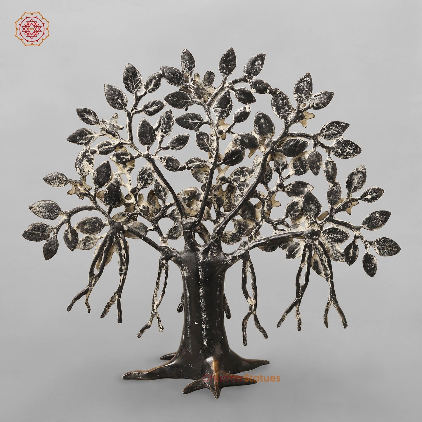 Brasa Tree Of Life (Kalpvriksh) Fine, Antique Copper Finish 13”