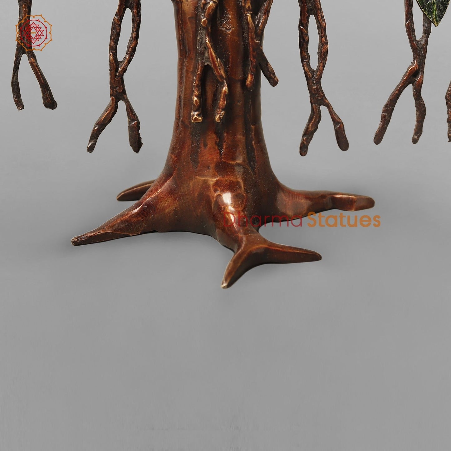 Brasa Tree Of Life (Kalpvriksh) Fine, Green & Copper Finish 13”