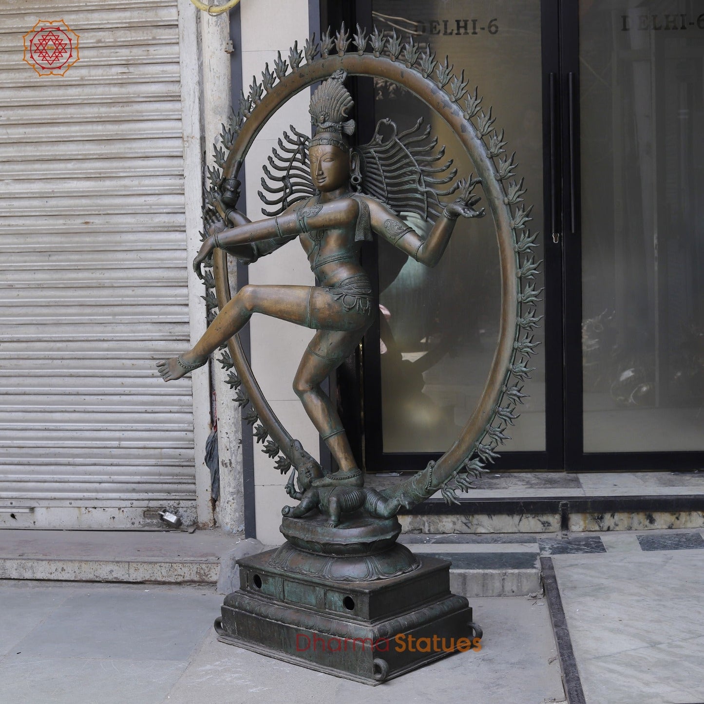 Bronze Masterpiece Natraj Dancing Large 73”, Natural Bronze Patina