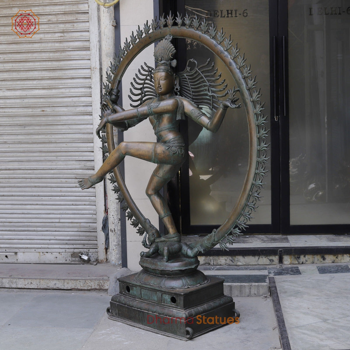 Bronze Masterpiece Natraj Dancing Large 73”, Natural Bronze Patina