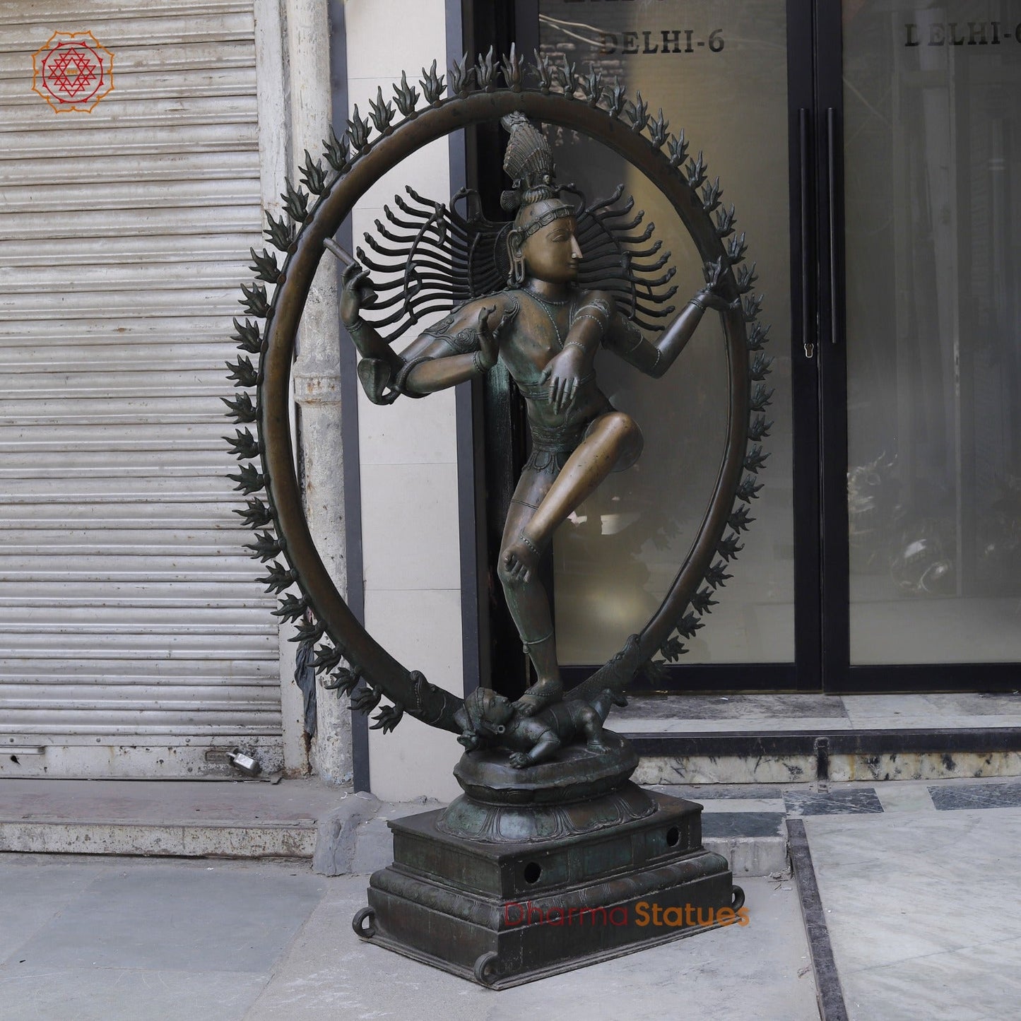 Bronze Masterpiece Natraj Dancing Large 73”, Natural Bronze Patina