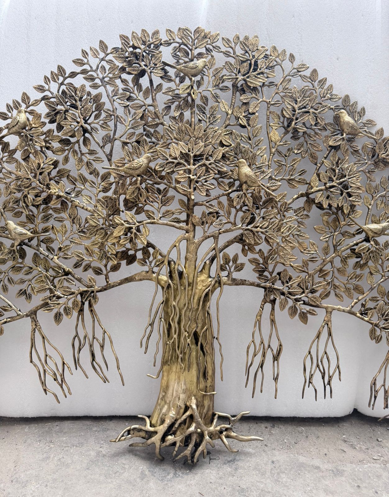 Brass Tree (Kalpvriksh) Hanging, Smooth Finish 36”