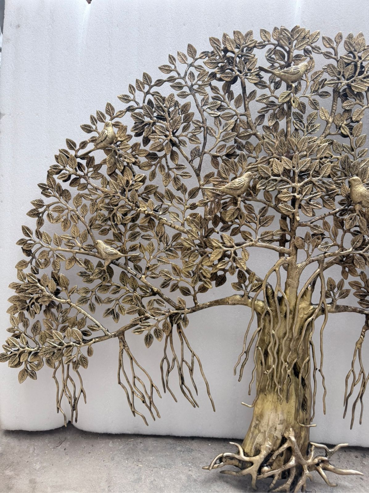 Brass Tree (Kalpvriksh) Hanging, Smooth Finish 36”