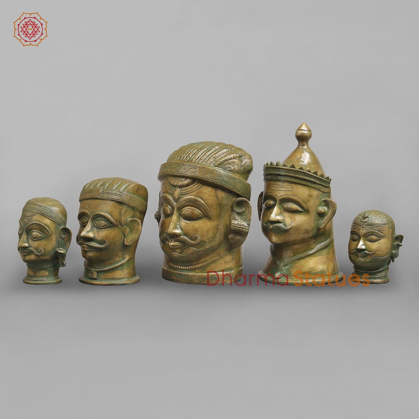 Brass Mukhlingams Fine, Patina Finish 14”