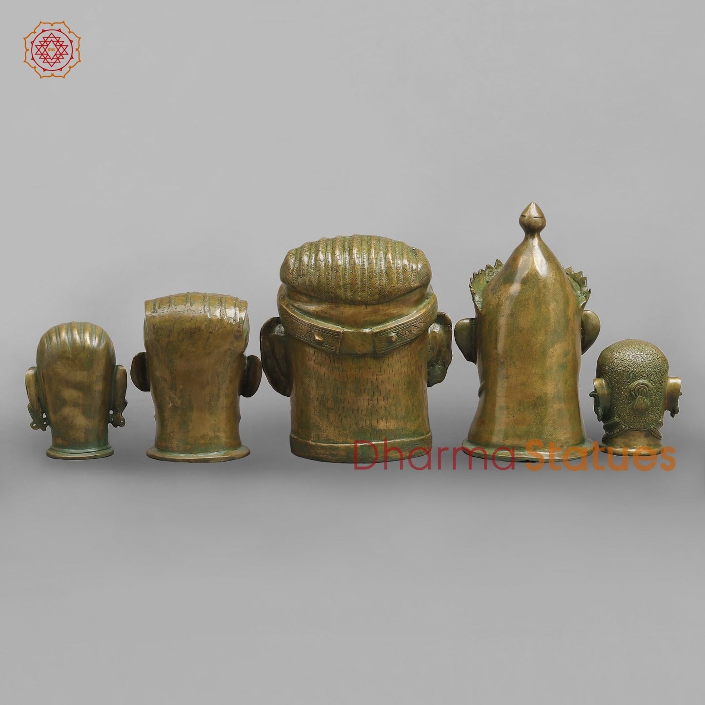 Brass Mukhlingams Fine, Patina Finish 14”