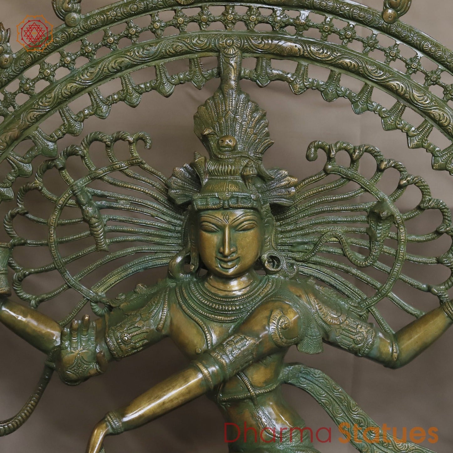 Brass Dancing Shiva (Natraj) Fine, Patina Finish 47”