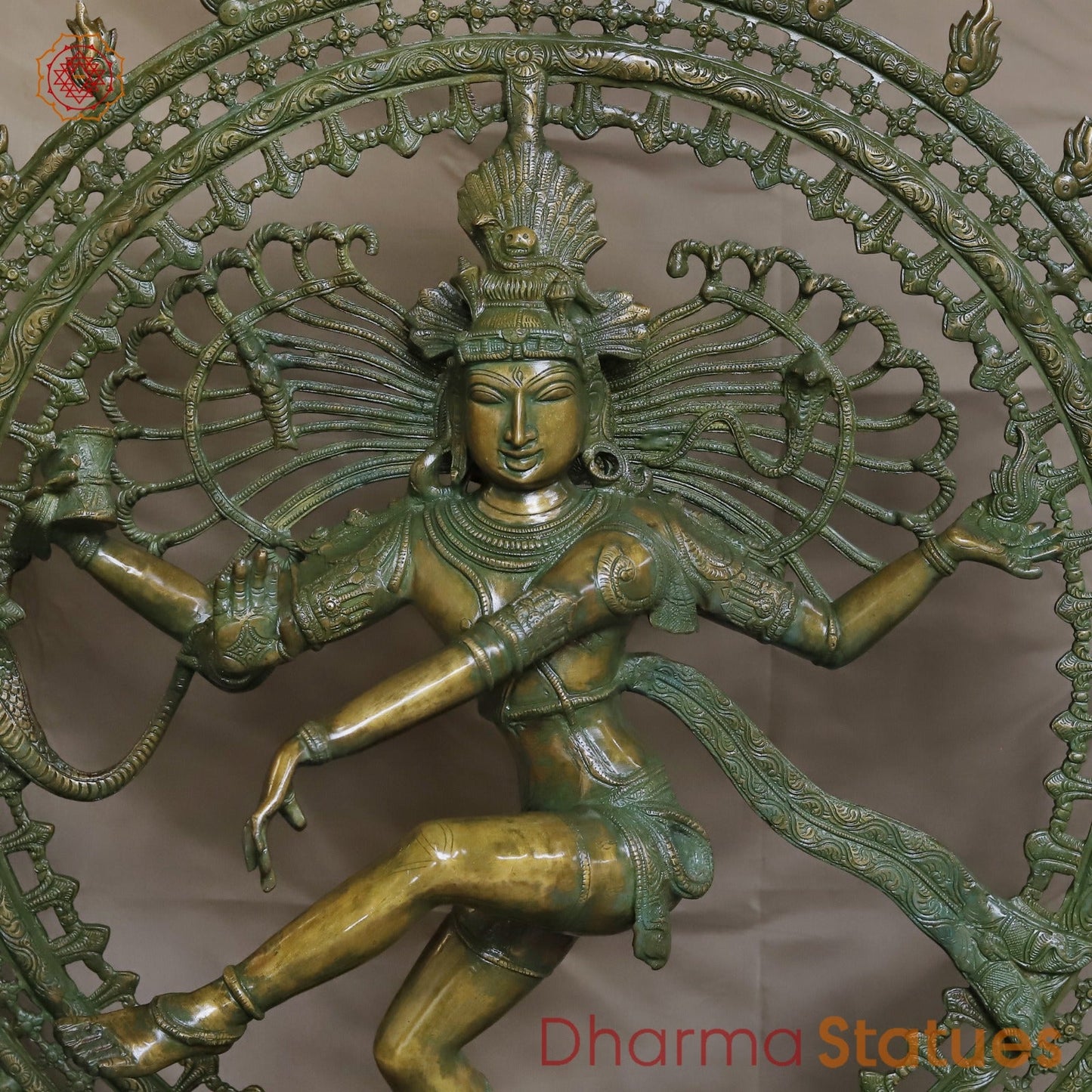 Brass Dancing Shiva (Natraj) Fine, Patina Finish 47”