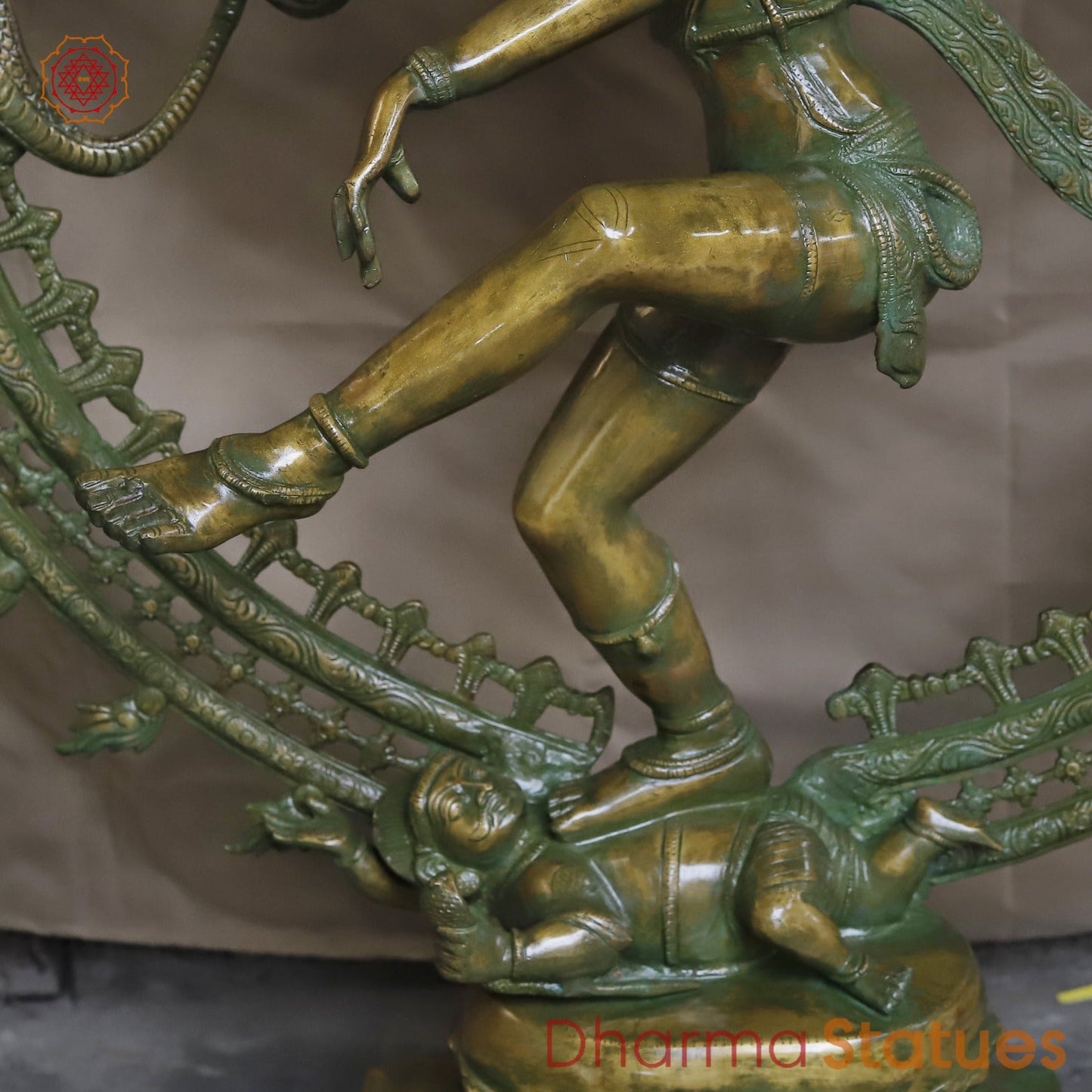 Brass Dancing Shiva (Natraj) Fine, Patina Finish 47”