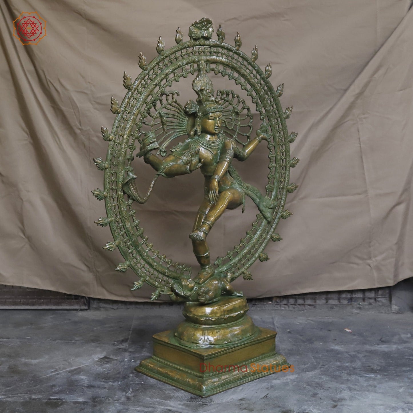 Brass Dancing Shiva (Natraj) Fine, Patina Finish 47”