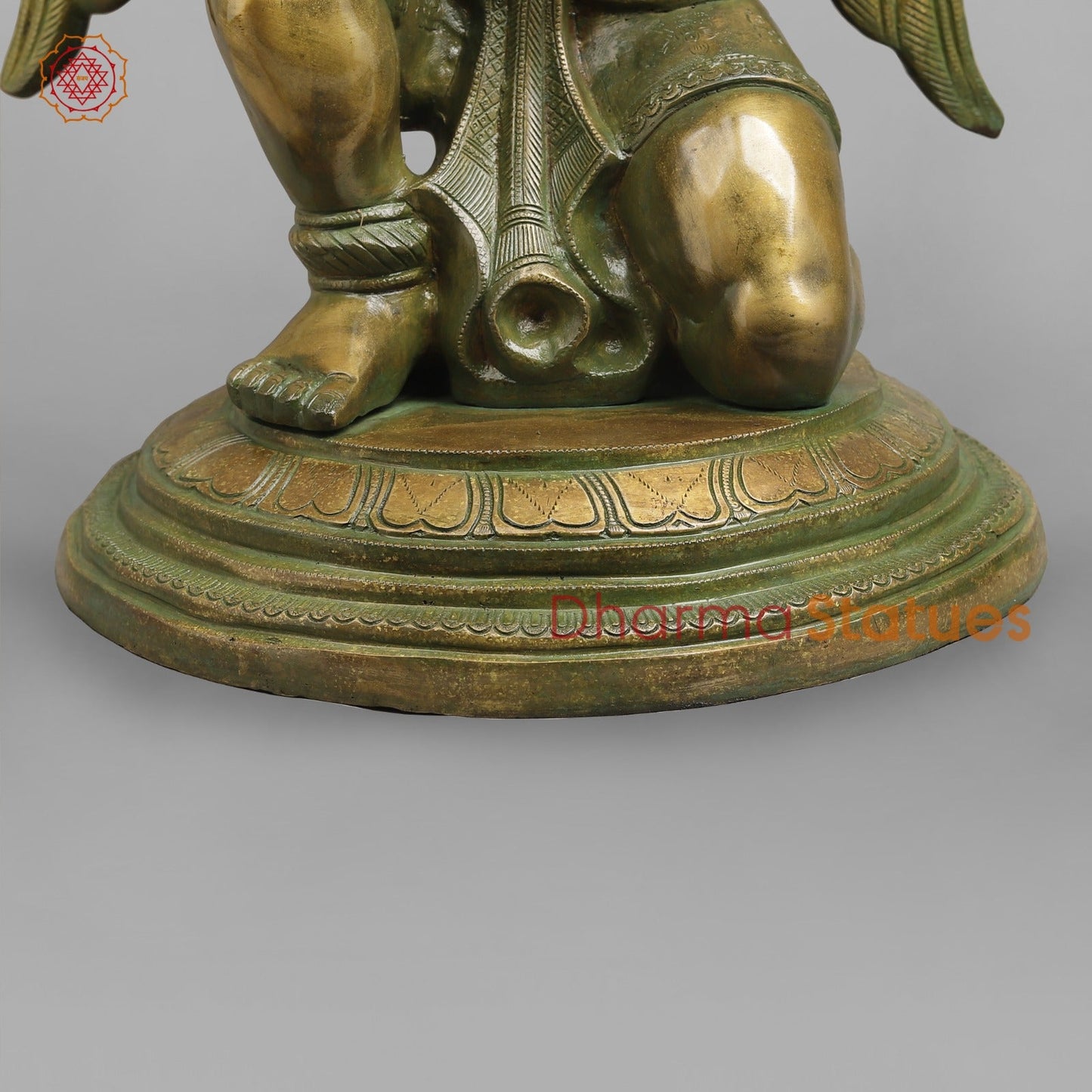 Brass Garuda Seated Fine, Patina Finish 27”