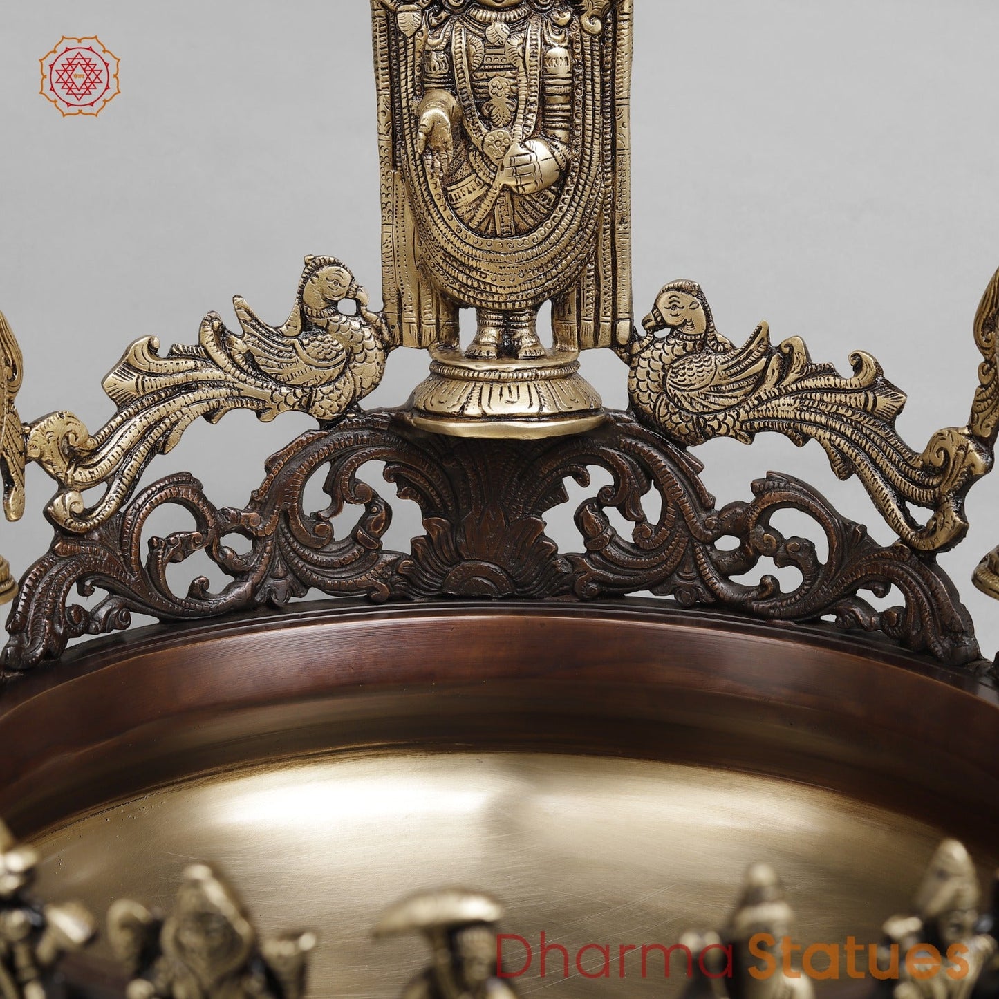 Brass Tirupati Balaji urli With Dasvatar Fine, Copper and Gold Finish 16.5"