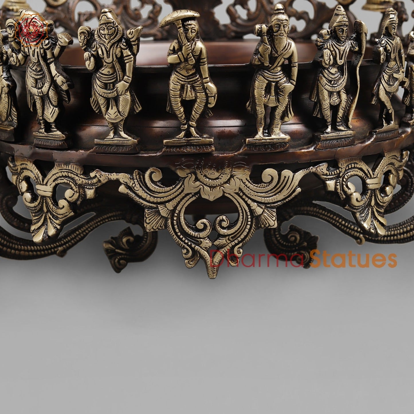Brass Tirupati Balaji urli With Dasvatar Fine, Copper and Gold Finish 16.5"