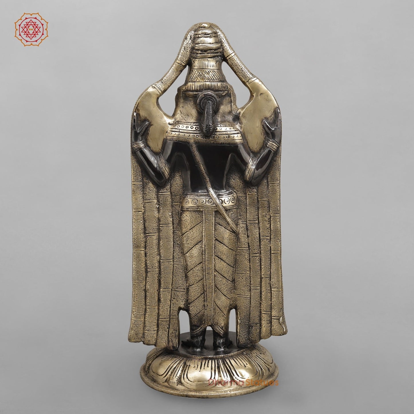 Brass Tirupati Balaji Fine, Royal Black Finish 19"