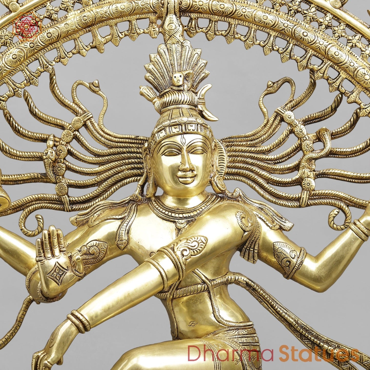 Brass Dancing Shiva (Natraj) Fine, Special Gold Finish 37"