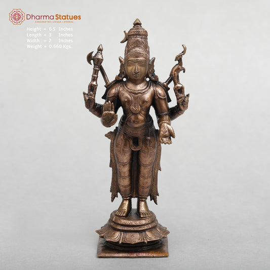 Copper Shiva Standing Fine 6.5"
