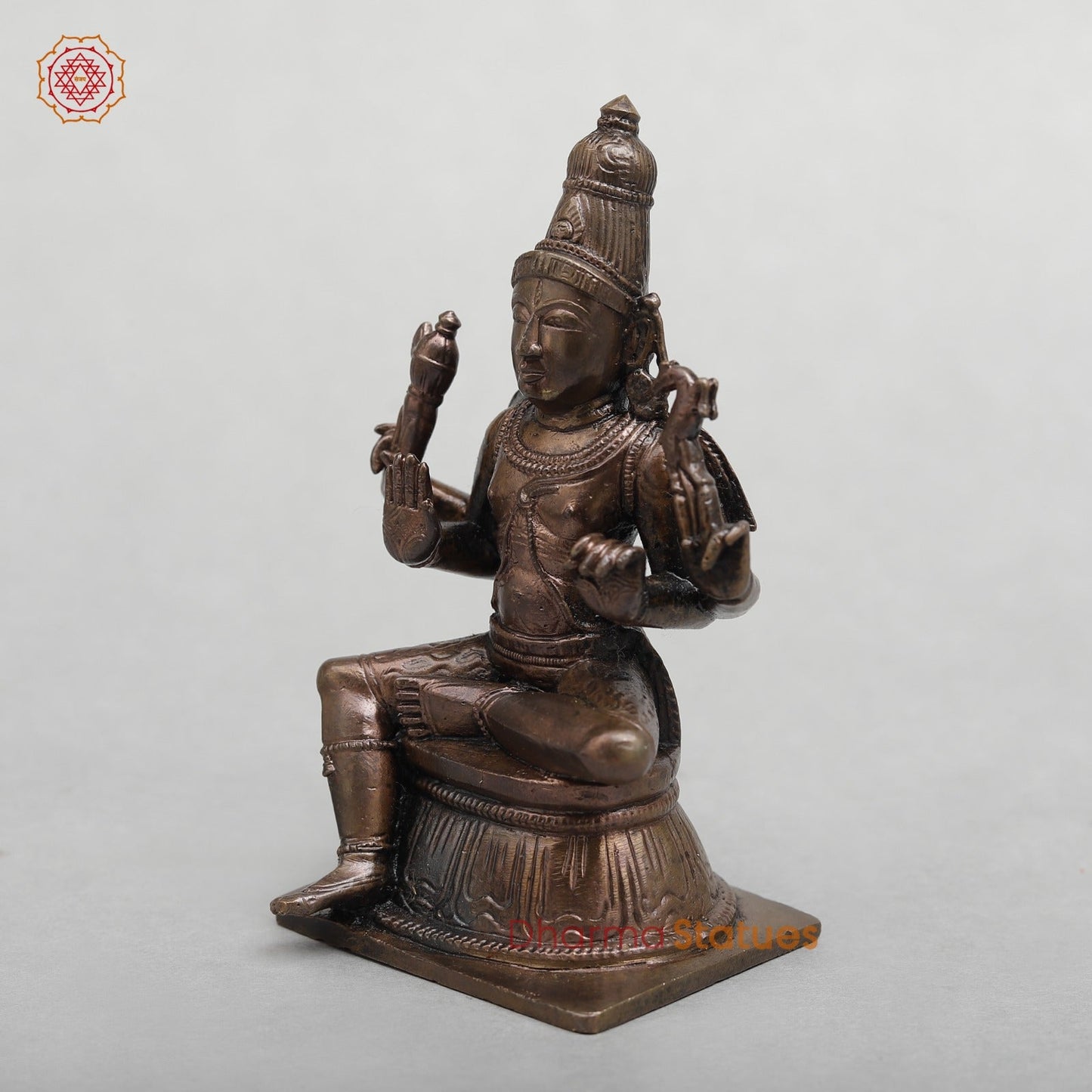 Copper Shiva Seated Fine 5"