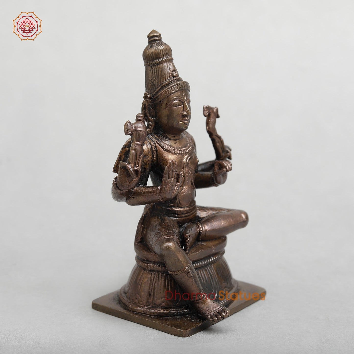 Copper Shiva Seated Fine 5"