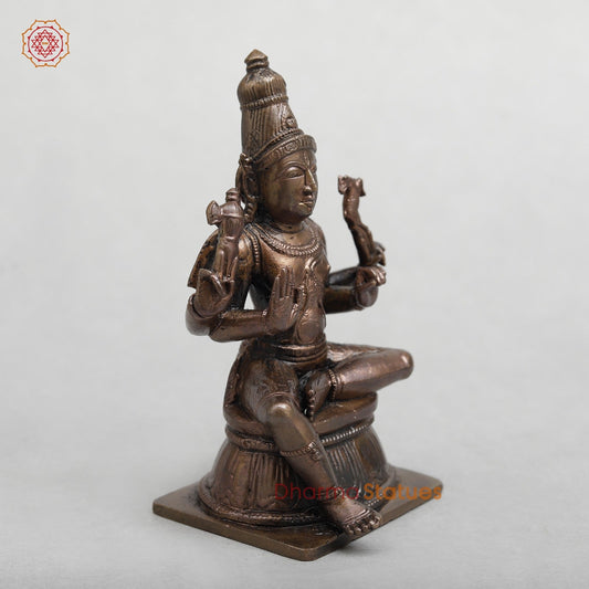 Copper Shiva Seated Fine 5"