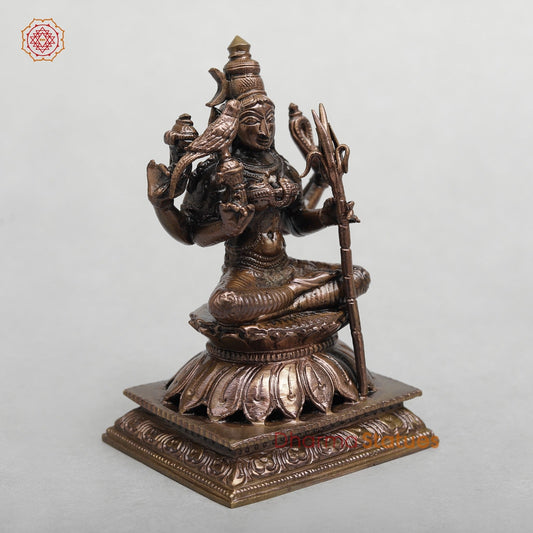 Copper RajaRajeshwari (Tripura Sundari) Fine 4.5"