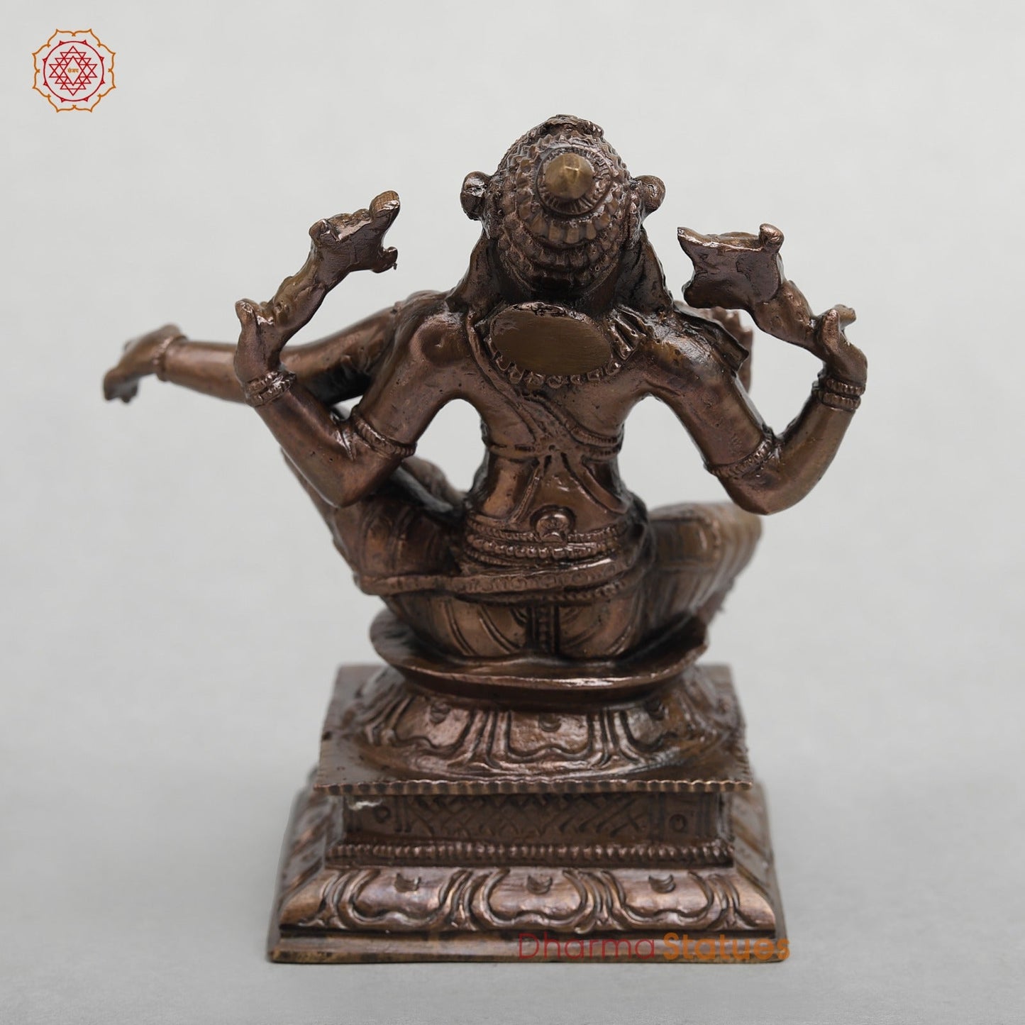 Copper Narsimha Seated Fine 5"