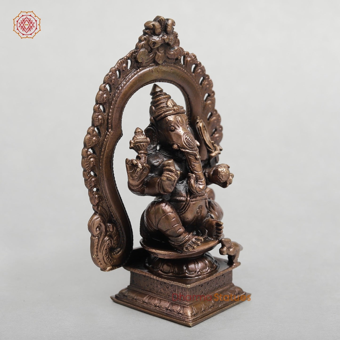 Copper Frame Ganesh Seated fine 5.5"