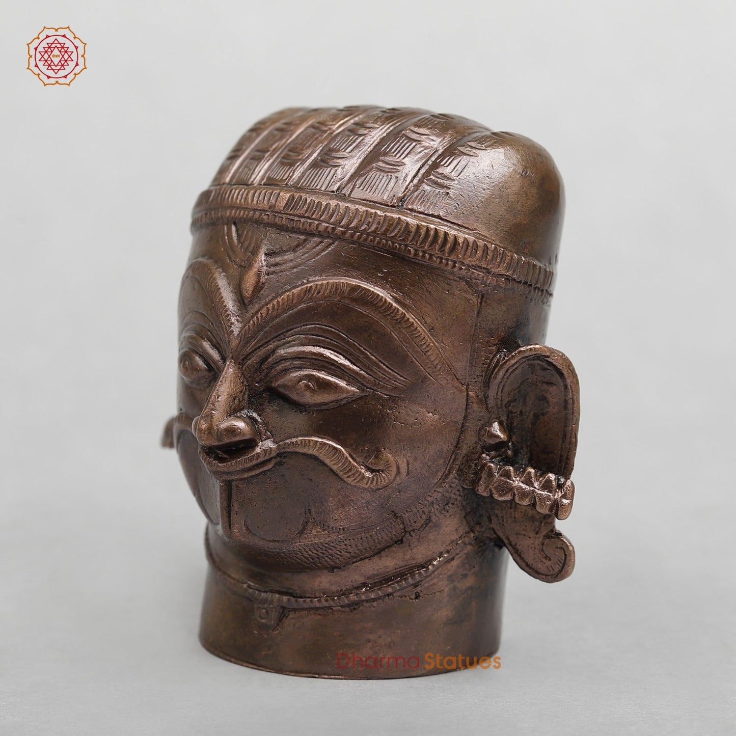 Copper Mukhlingam Shiva Head Fine 3.5”