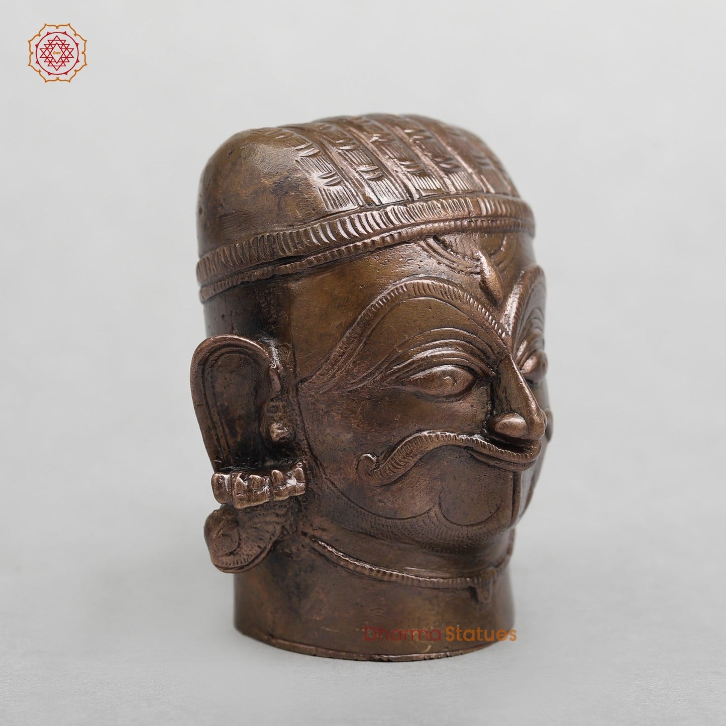 Copper Mukhlingam Shiva Head Fine 3.5”