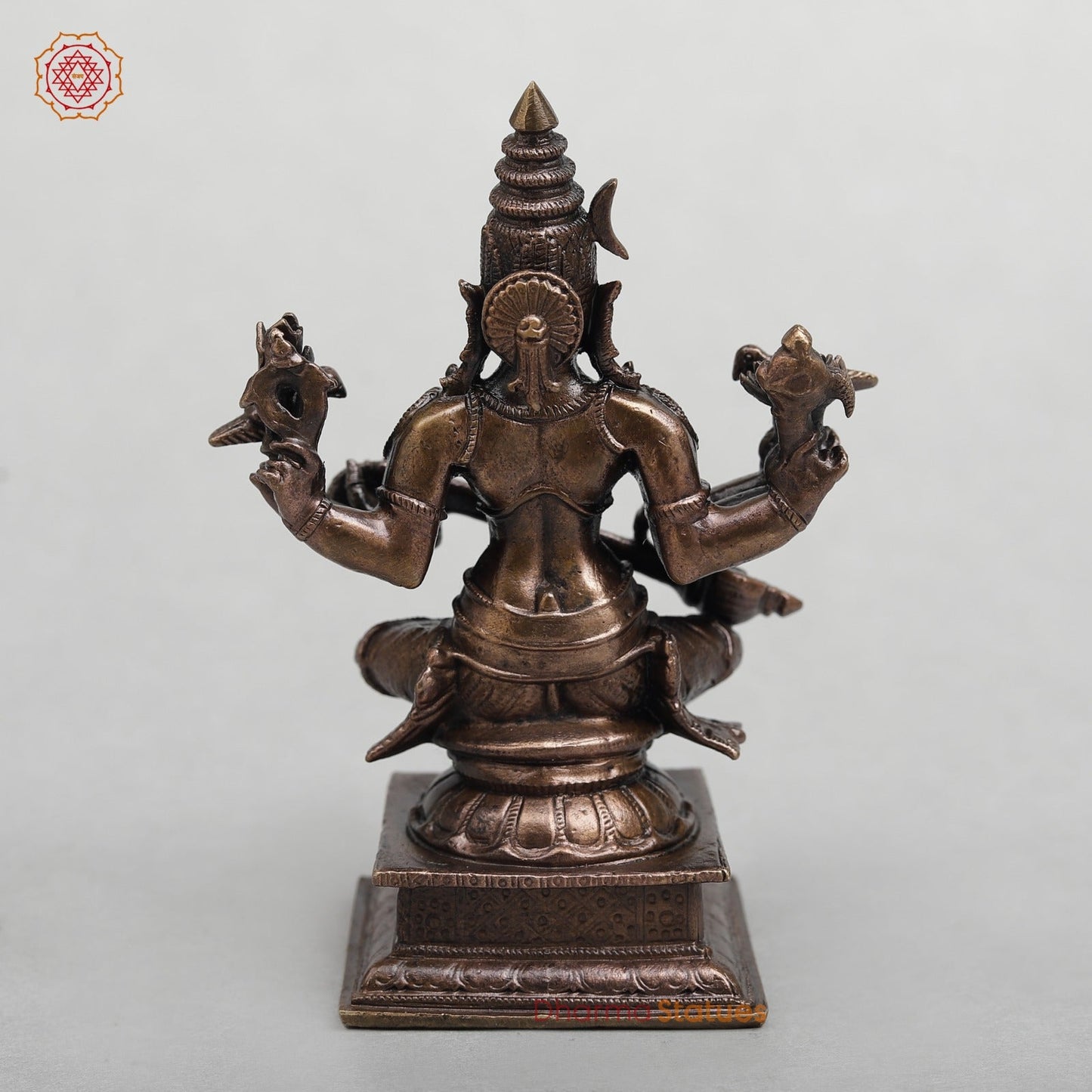 Copper Saraswati Seated Fine 4.5”