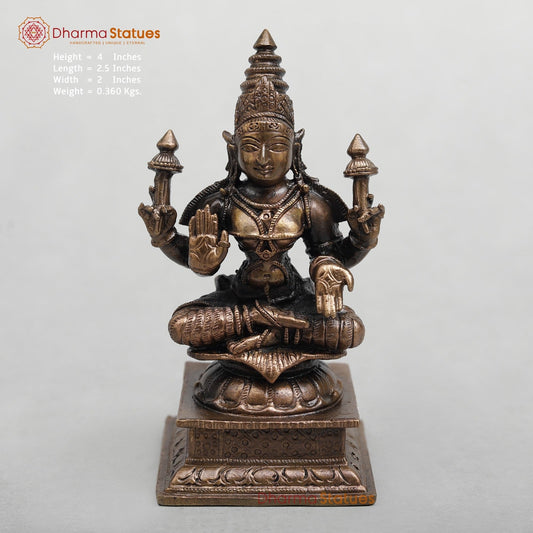 Copper Lakshmi Seated Fine 4.5”