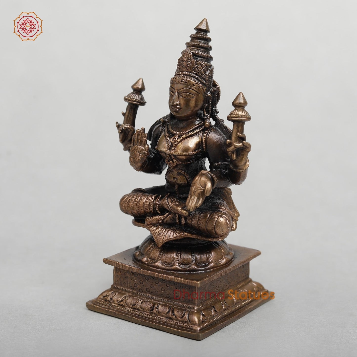 Copper Lakshmi Seated Fine 4.5”