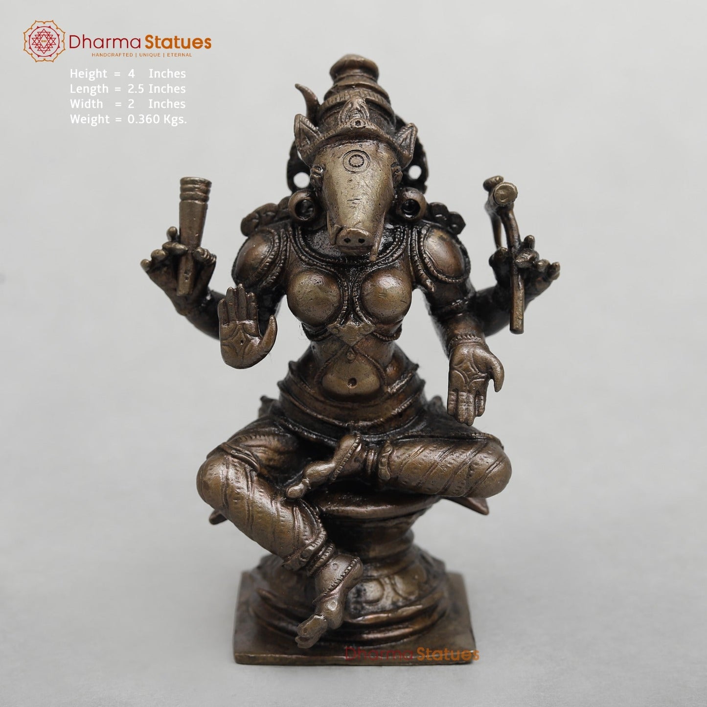 Copper Varahi Seated Fine 4”