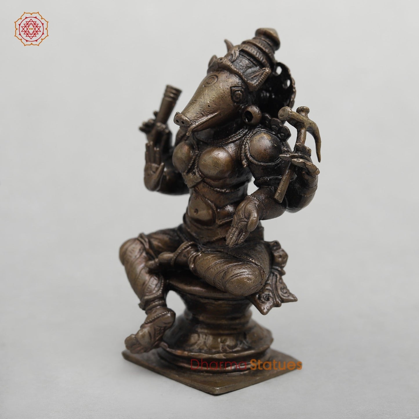 Copper Varahi Seated Fine 4”