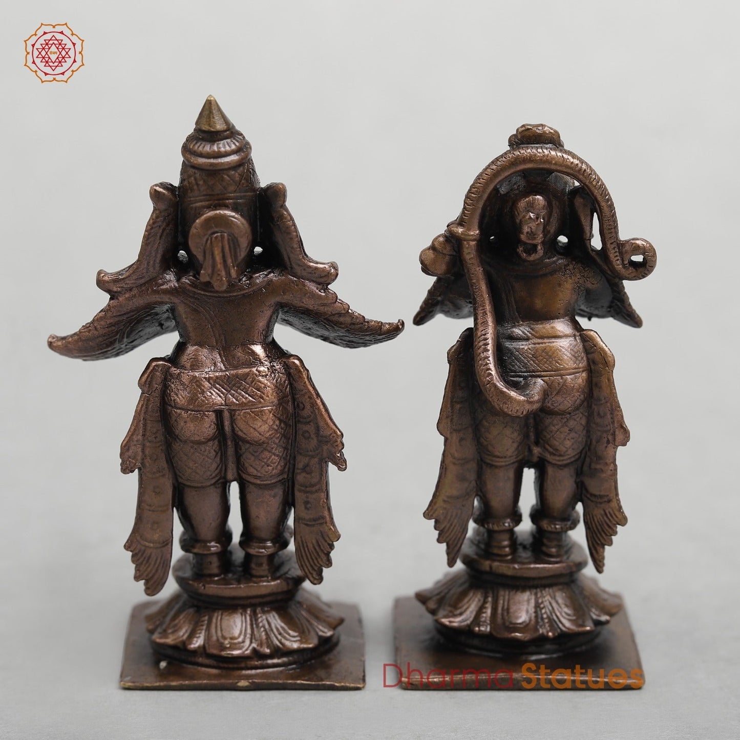 Copper Divine set Of Hanuman and Garuda 3.5”