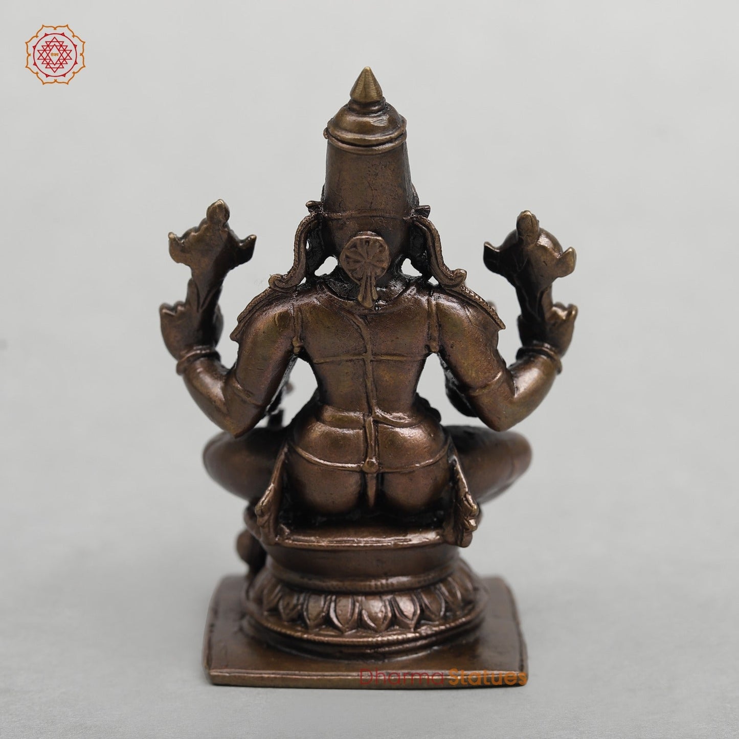 Copper Vishnu Seated fine 3.5”