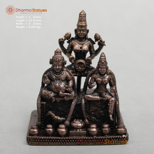 Copper Dhan Kunji (Lakshmi & Kuber) 3”