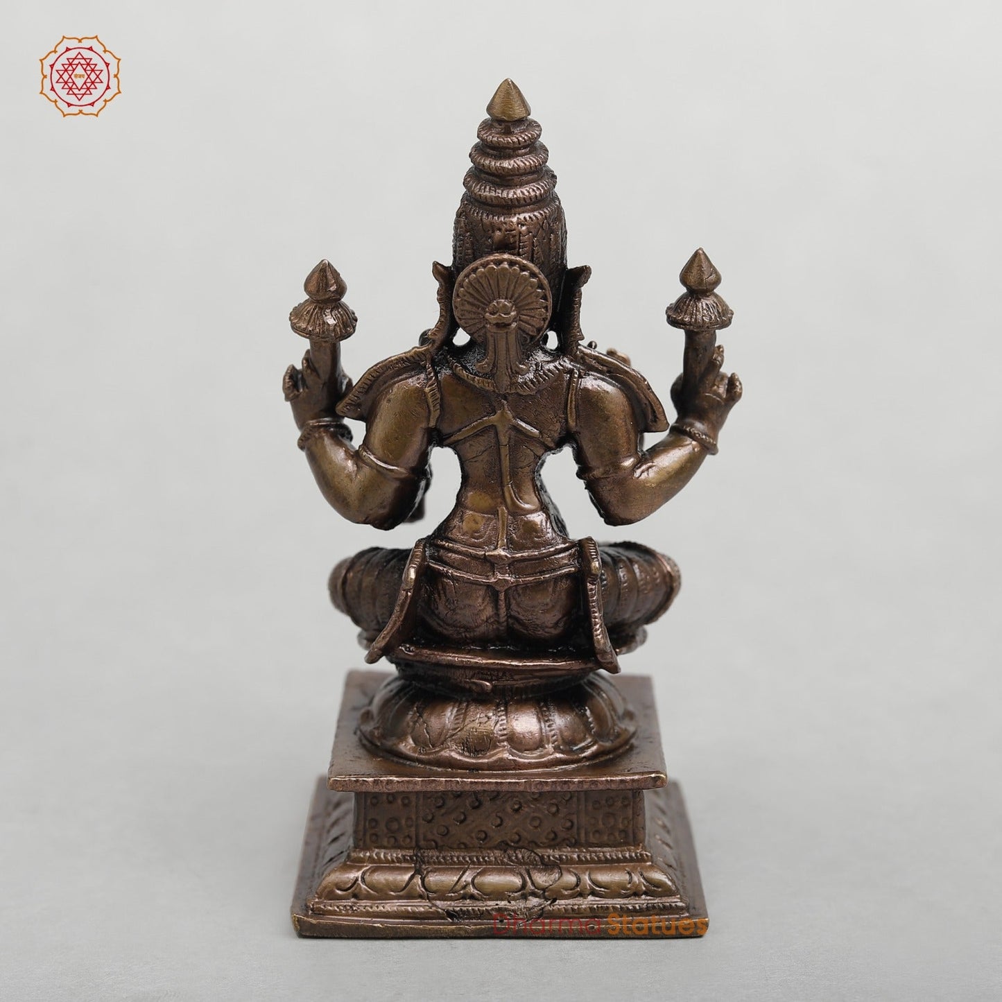 Copper Lakshmi Seated Fine 4”