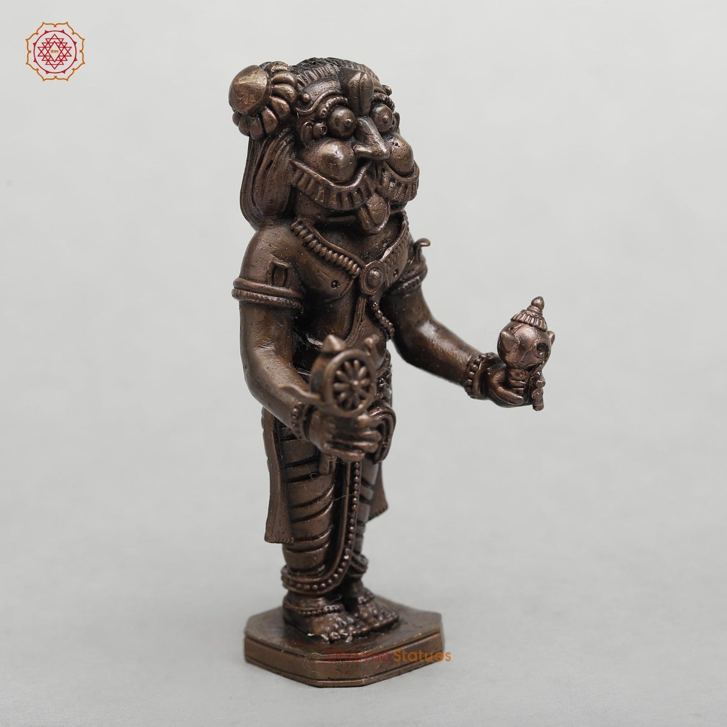 Copper Narsimha standing 4”
