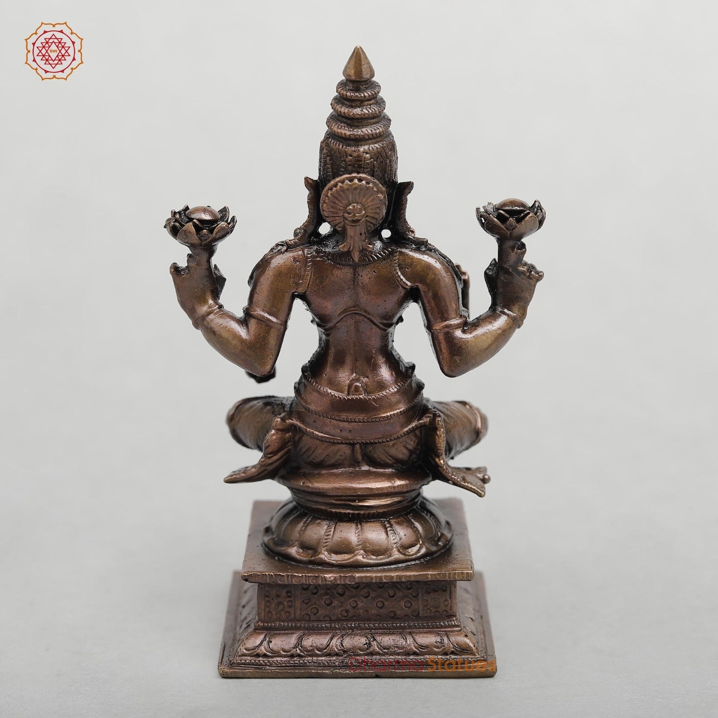 Copper Lakshmi seated 4.5”