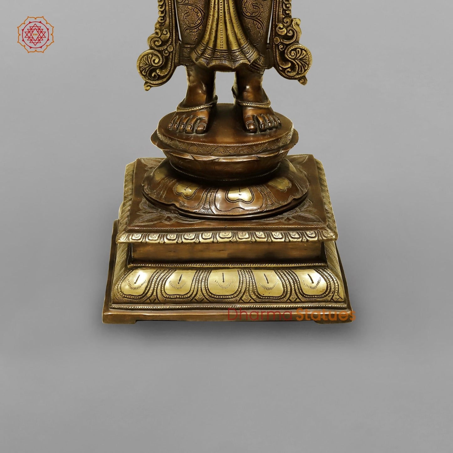 Brass Deep Lady With Multiple Hands (South India Made) Fine, Copper and Smooth Finish 48”