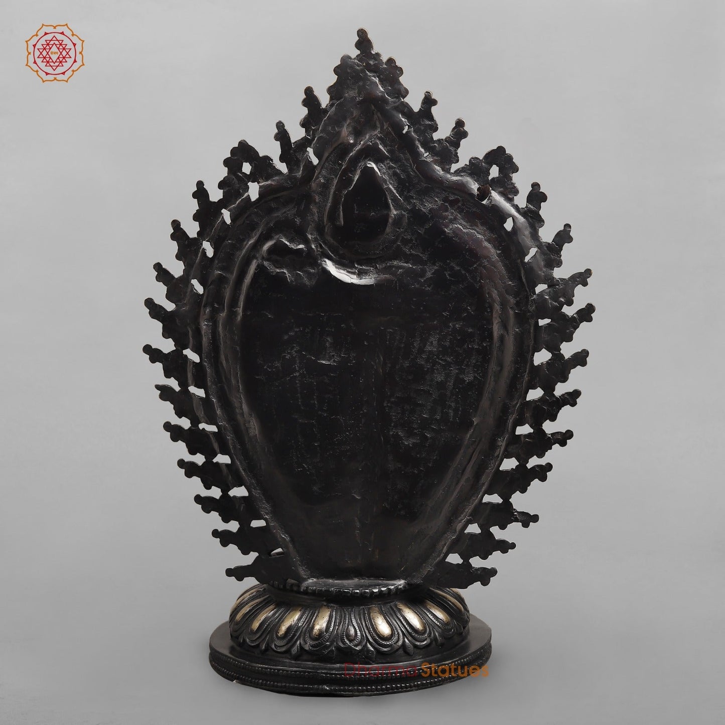 Brass Ganesh dancing With Many Hands on Rat Fine, Royal black Finish 31”