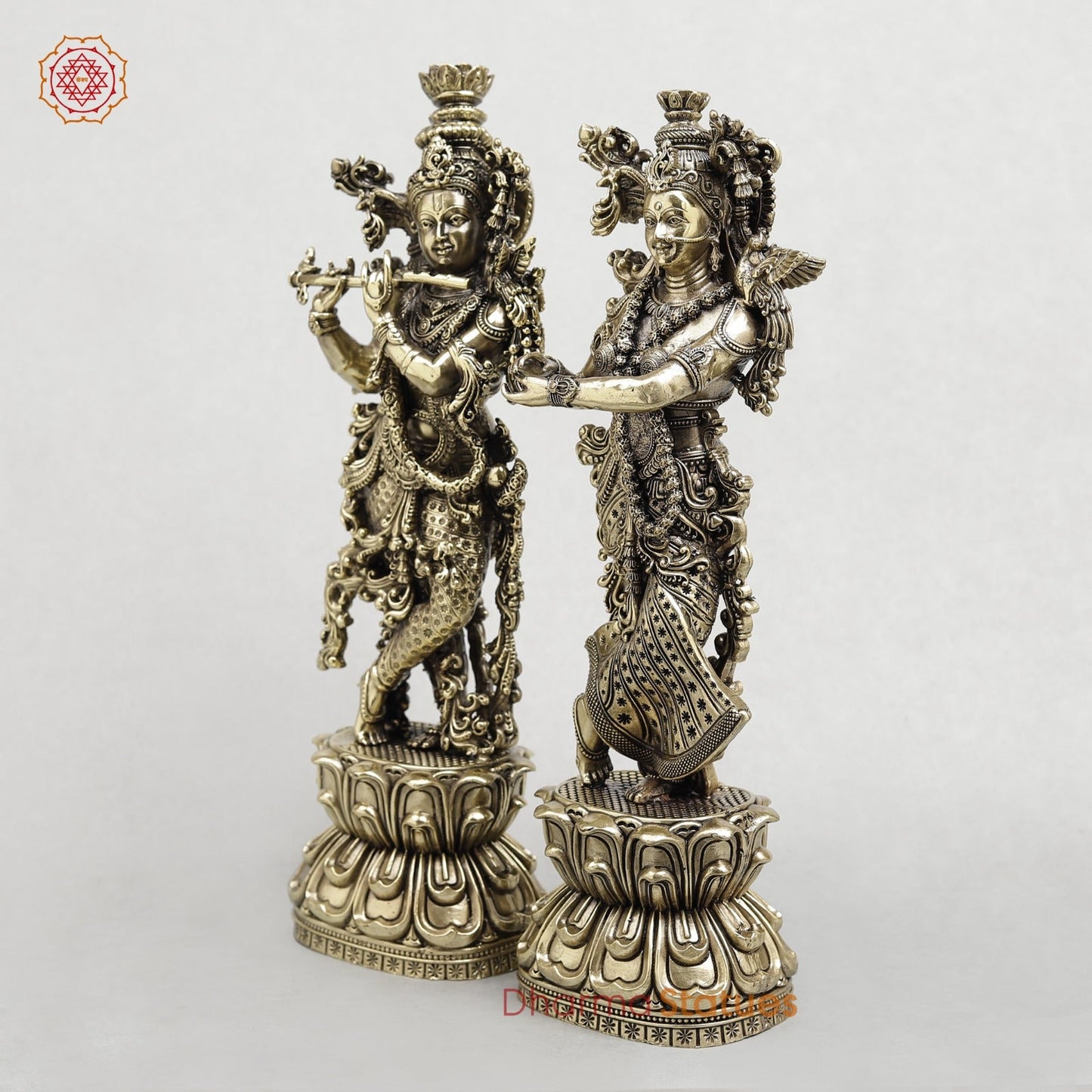 Brass Radha Krishna Fine 12”