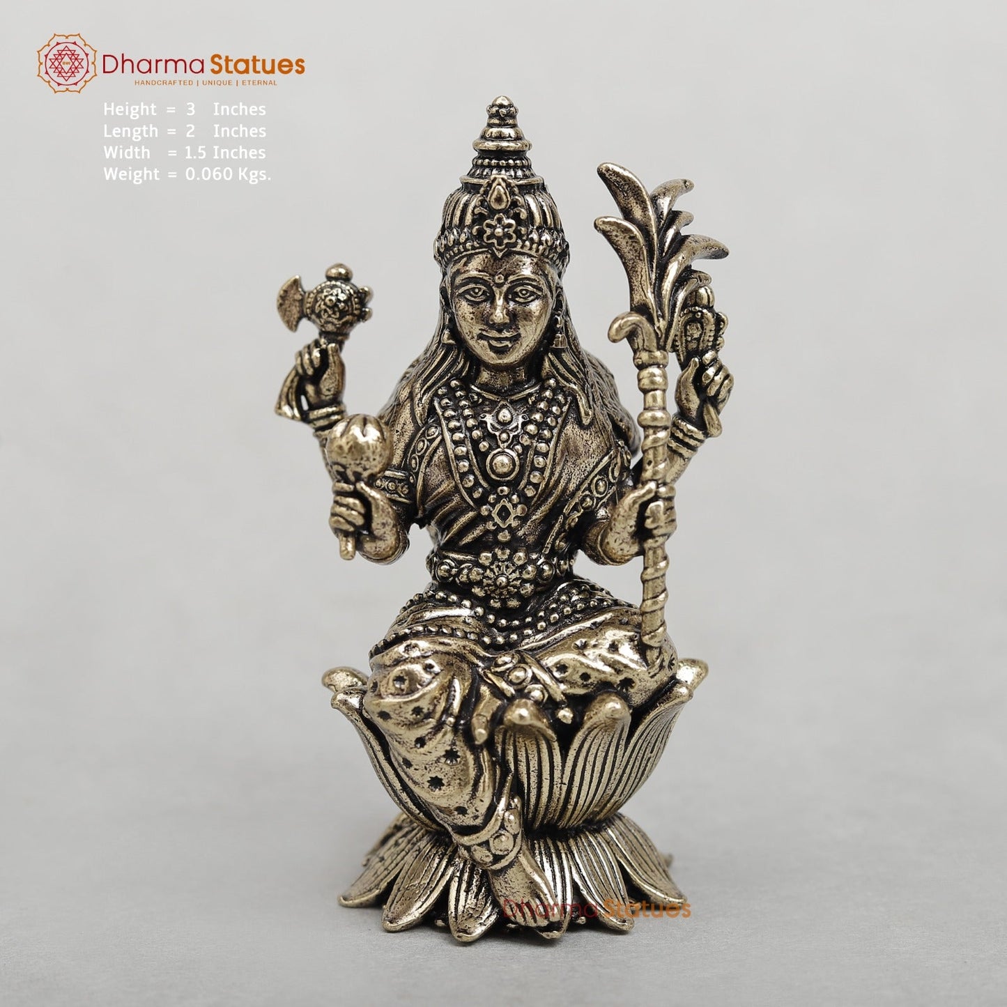 Brass Raja Rajeshwari Fine 3”