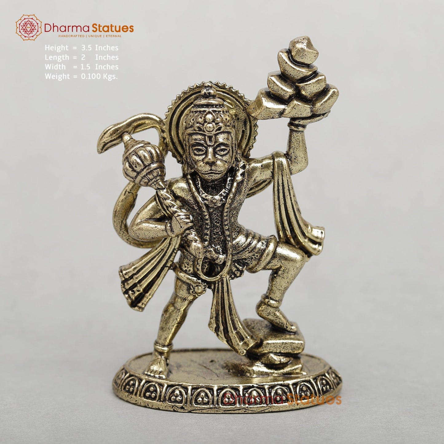 Brass Hanuman Standing Fine 3.5”