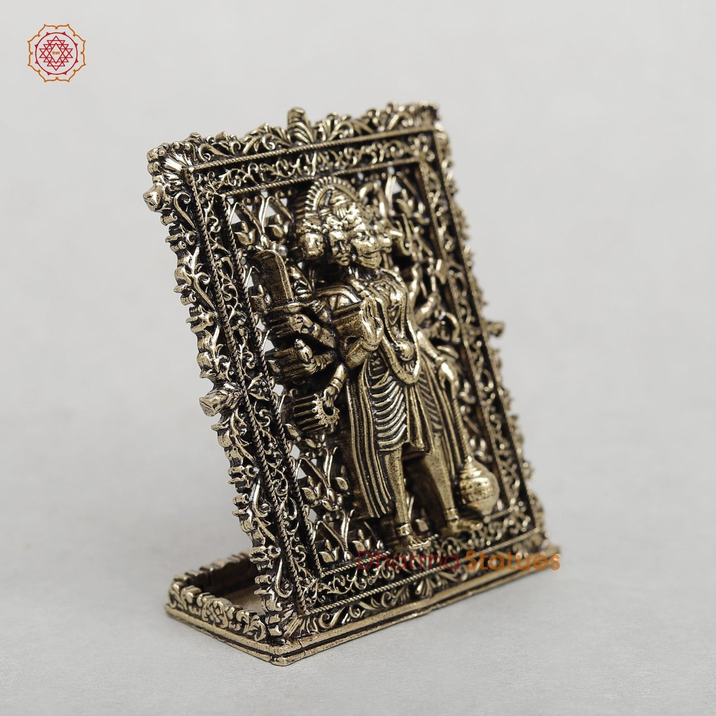 Brass Panchmukhi Hanuman Standinding (Car Dashboard Suitable) fine 3.5”