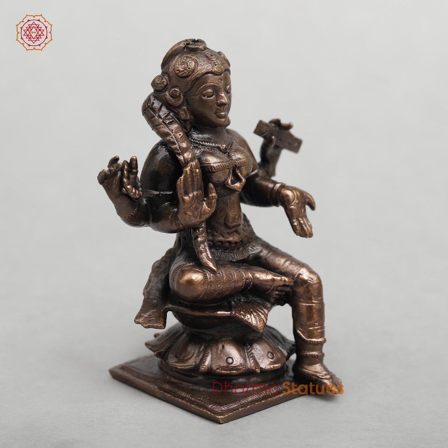 Copper Bala Tripura Sundari Seated fine 3.5”