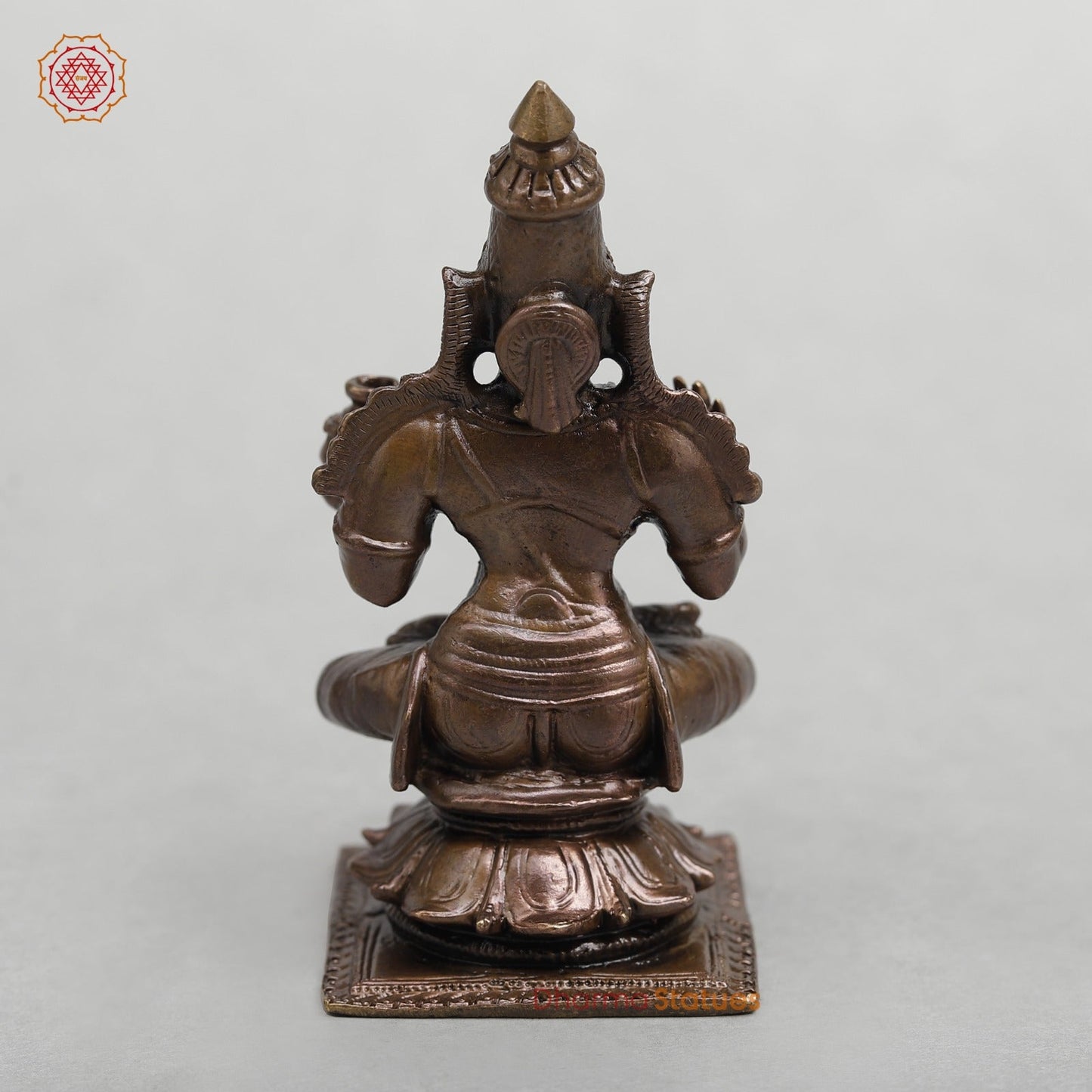 Copper  Dhanwantri seated Fine 3.5”