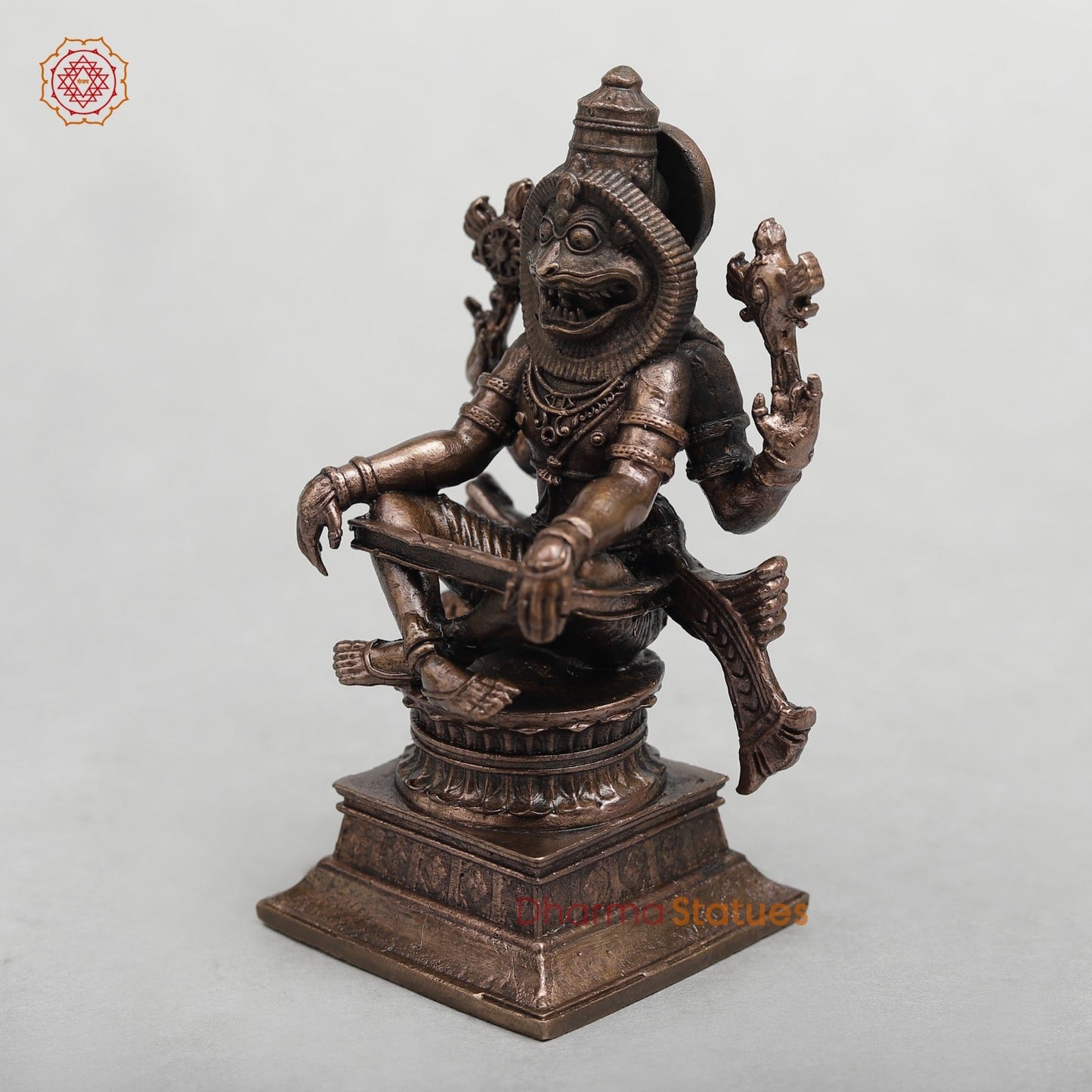 Brass Yoga Narsimha Seated Fine 3”